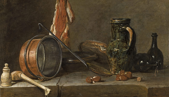 Jean Baptiste Siméon Chardin, Menu de gras et ustensiles de cuisine Jean Baptiste Siméon Chardin, Menu de gras et ustensiles de cuisine