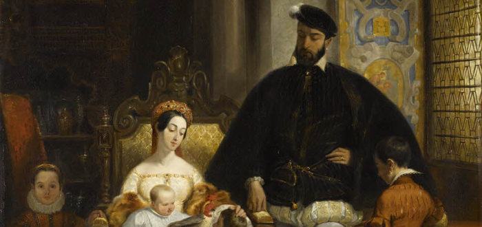 Alfred Johannot, Henri II, roi de France, Catherine de Médicis et leurs enfants Alfred Johannot, Henri II, roi de France, Catherine de Médicis et leurs enfants